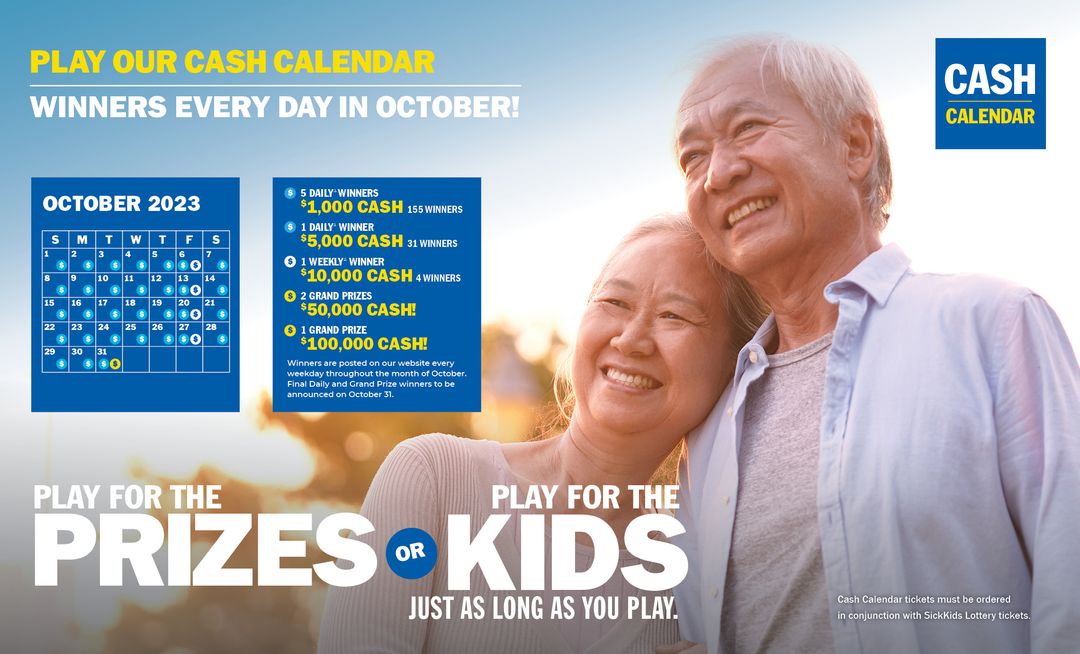 Sick Kids Cash Calendar 2025