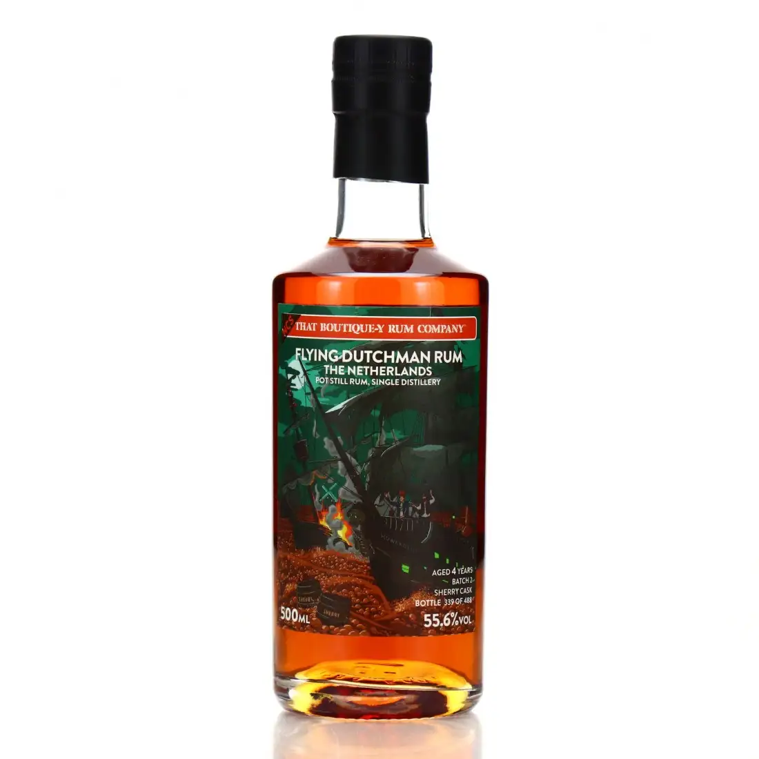 Image of the front of the bottle of the rum Flying Dutchman The Netherlands
