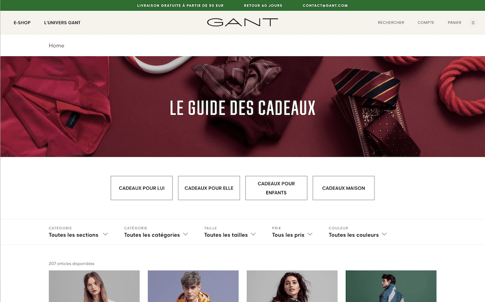 e-shop de gant