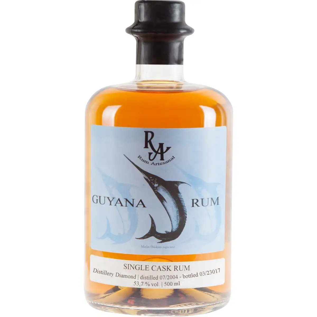 Image of the front of the bottle of the rum Rum Artesanal Guyana Rum