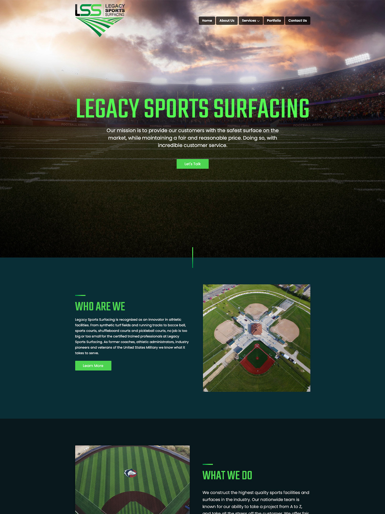 Legacy Sports Surfacing Website