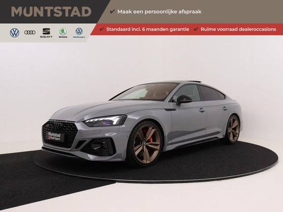 Audi RS5 Sportback 2.9 TFSI quattro | 450PK | Panoramadak | Stoelventilatie/verwarming | Bang & Olufsen | Top view camera | Matrix LED Laser | RS Sportuitlaat | 20'' inch brons | Verlengde fabrieksgarantie