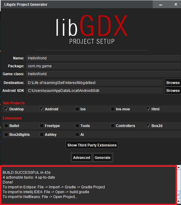 libGdx Project
