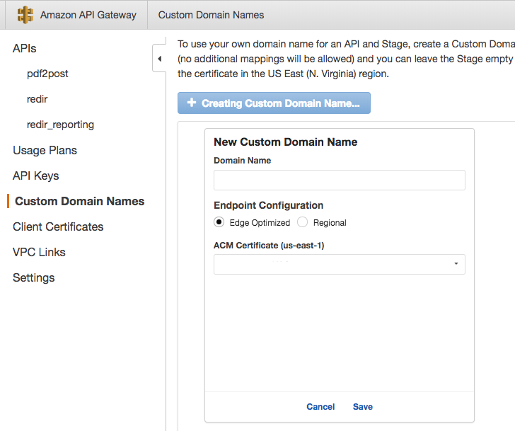 AWS Serverless URL Shortener - Part 2 https://d33wubrfki0l68.cloudfront.net/b9980dc4b51c90f130f1851252d933acd6997185/48d5f/images/uploads/apigateway-3.png