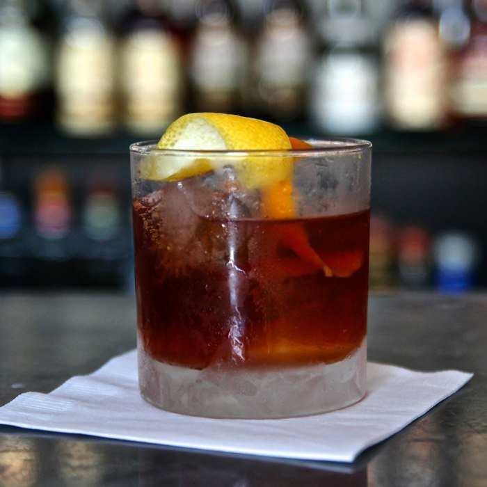 Rum Old-fashioned Cocktail