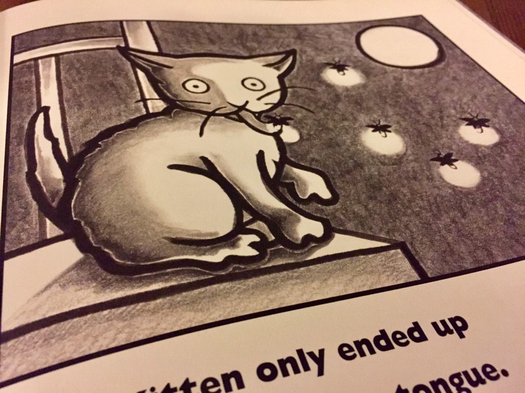 Artwork from the book Kitten's First Moon