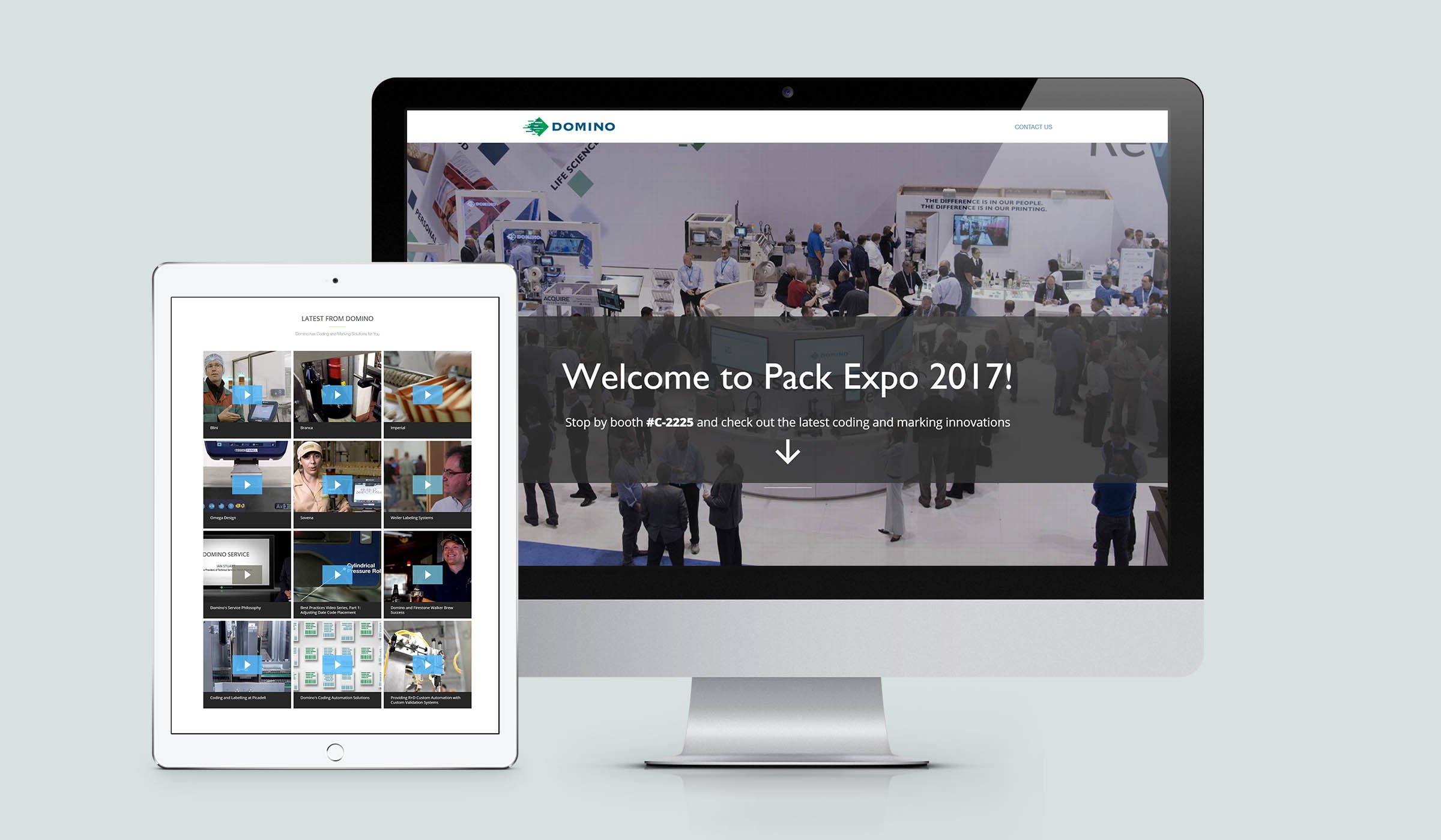 Domino Pack Expo Website Mockup