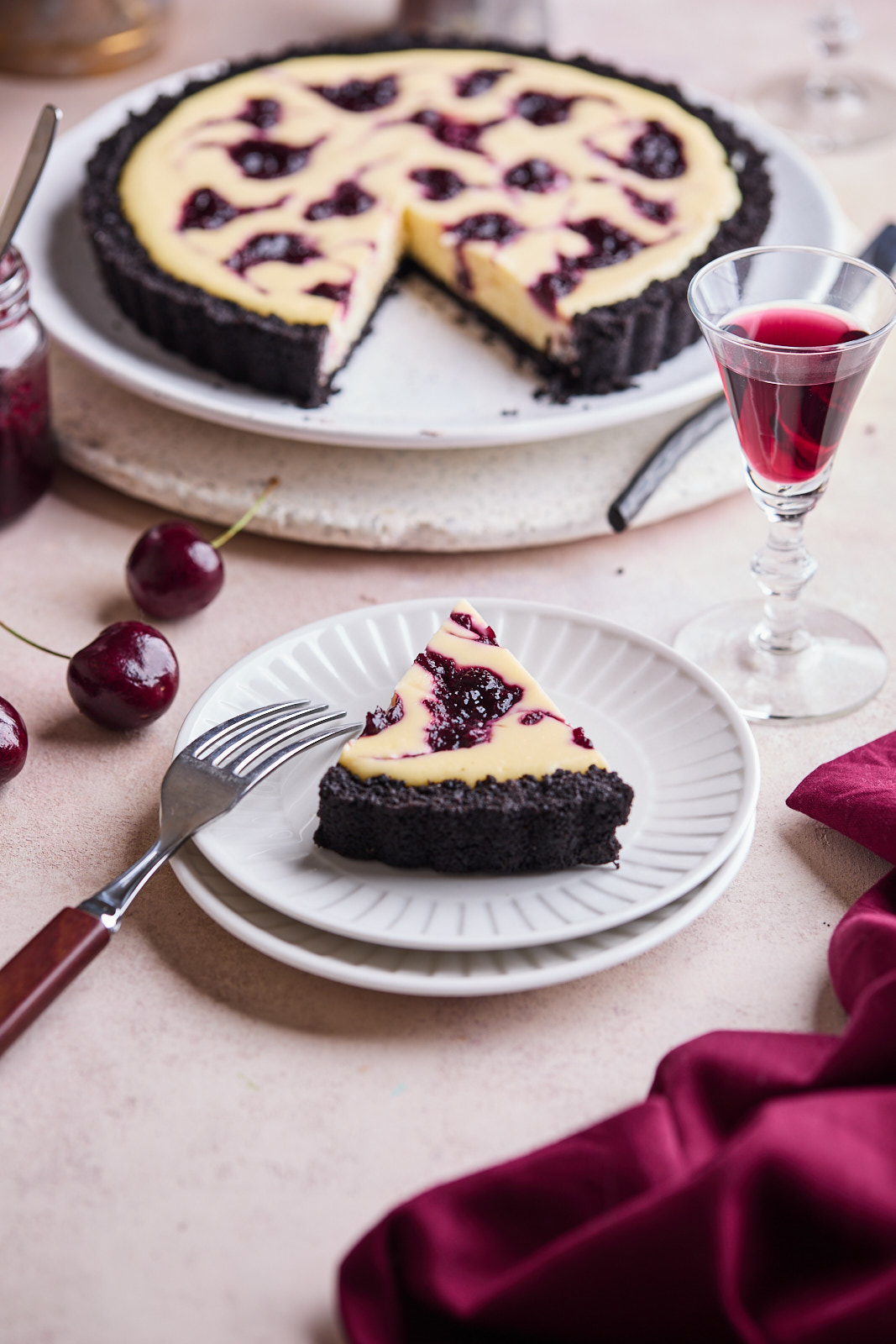 Cherry Cheesecake Tart