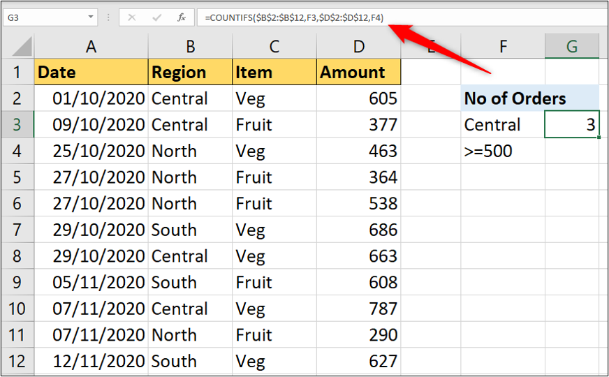 Excel Countif And Countifs Function How To Guide 9033