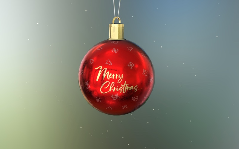 a 3D rendered christmas tree ball