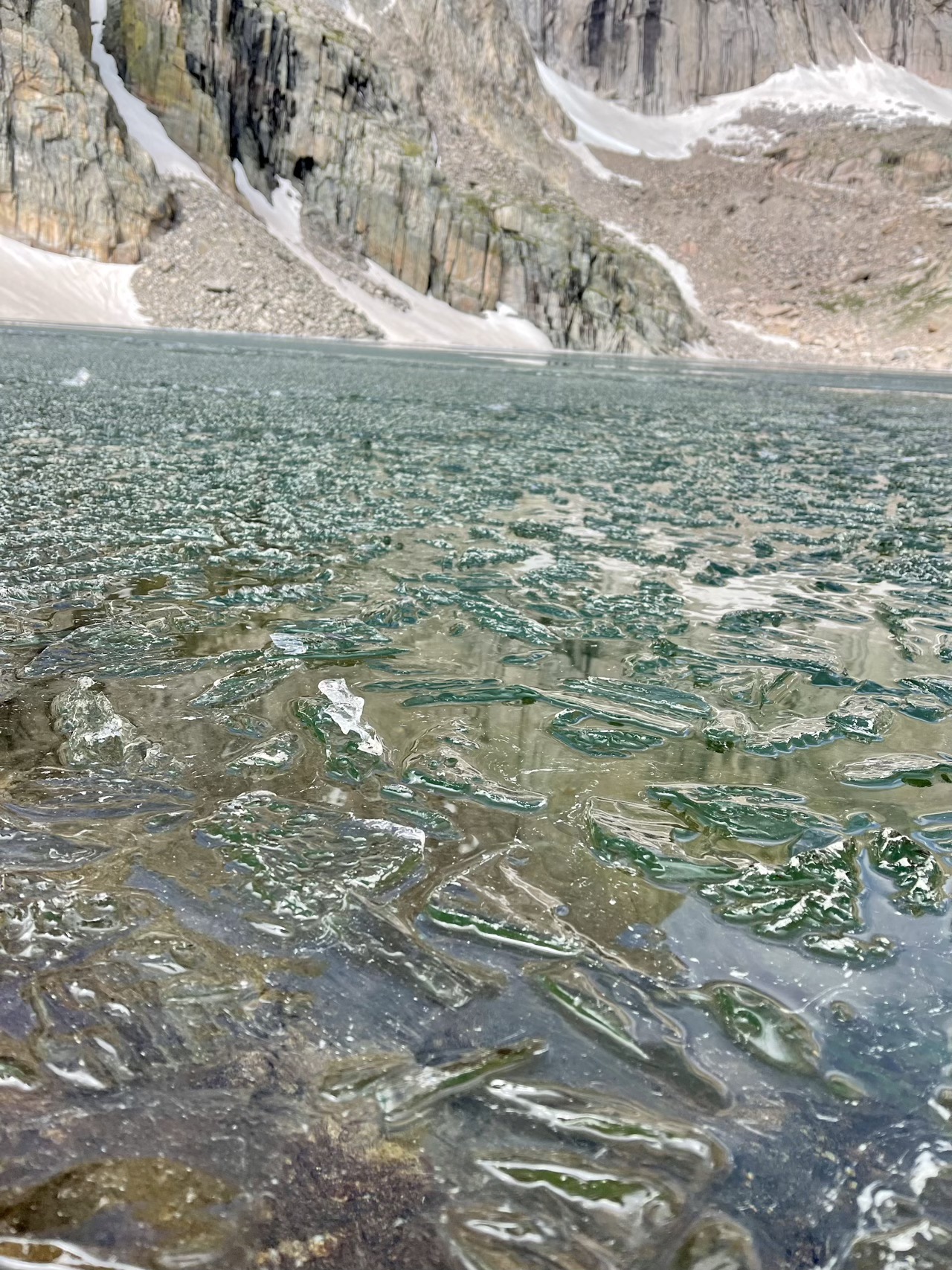 Chasm Lake ice