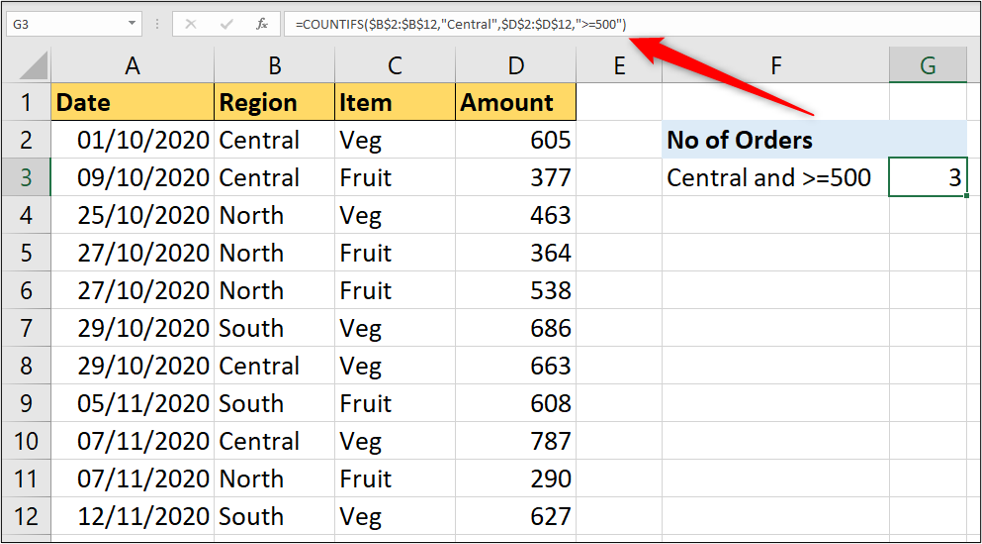 Excel Countif And Countifs Function How To Guide 7374