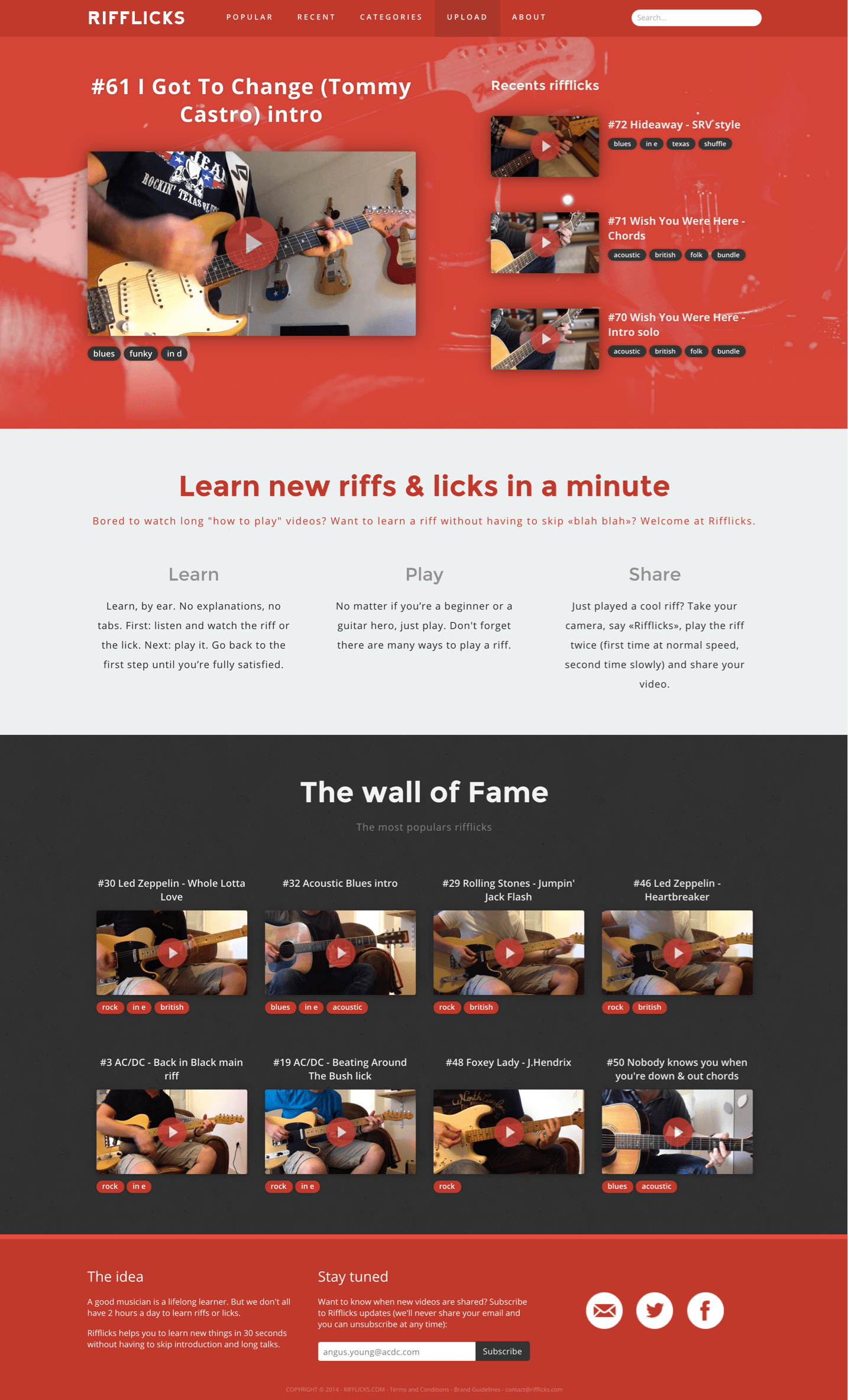 Rifflicks homepage