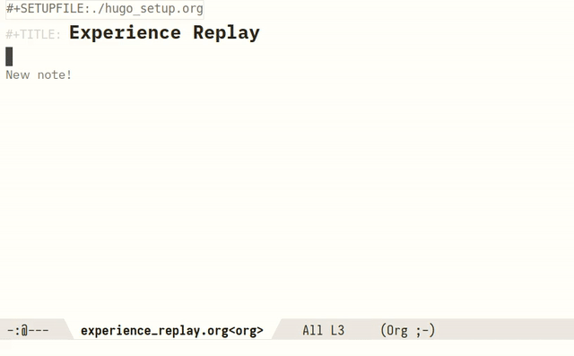 Figure 6: Rudimentary back-linking in Emacs