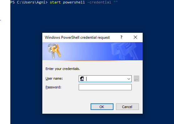 Use the Credential Command to Run PowerShell as a different user to execute a script