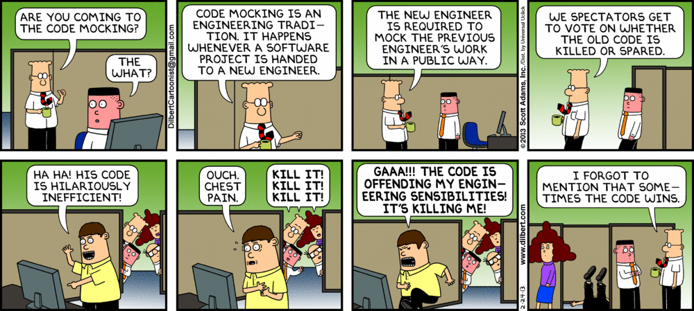 Dilbert: Code Mocking