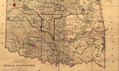 US Government 1887 Indian Terrority Map