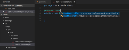 Using Spring Boot with Visual Studio Code