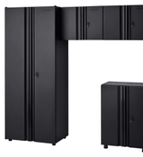 image 4-Piece Regular Duty Welded Steel Garage Storage System in Black 78 in W  75 in H  19 in D