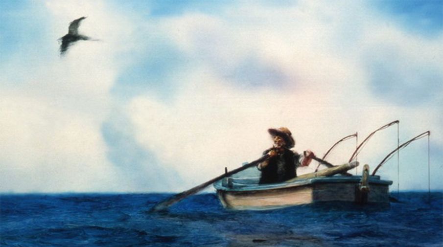 Кадр из мультфильма «Старик и море», режиссер Александр Петров