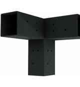 image LINX 4 in TriFit Black Steel Corner Bracket Pergola for 44 Wood Posts 1-Pack