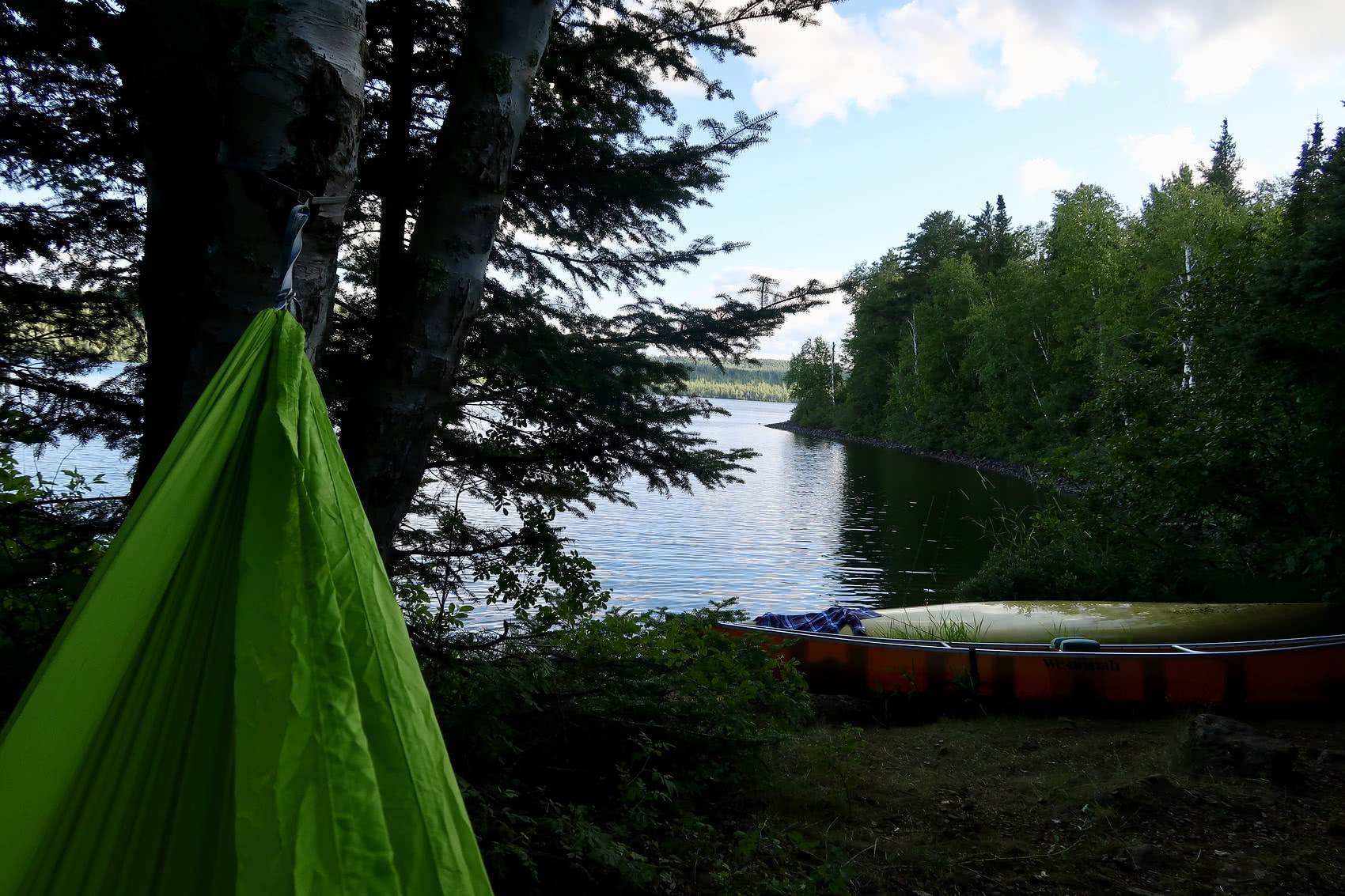 Views from our first campsite on North Lake