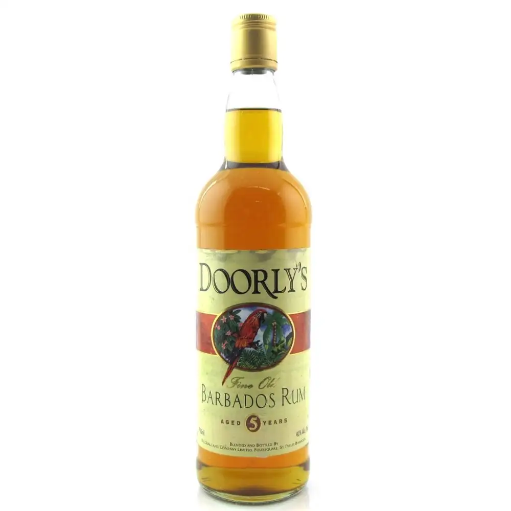 Image of the front of the bottle of the rum Doorly’s 5 Years