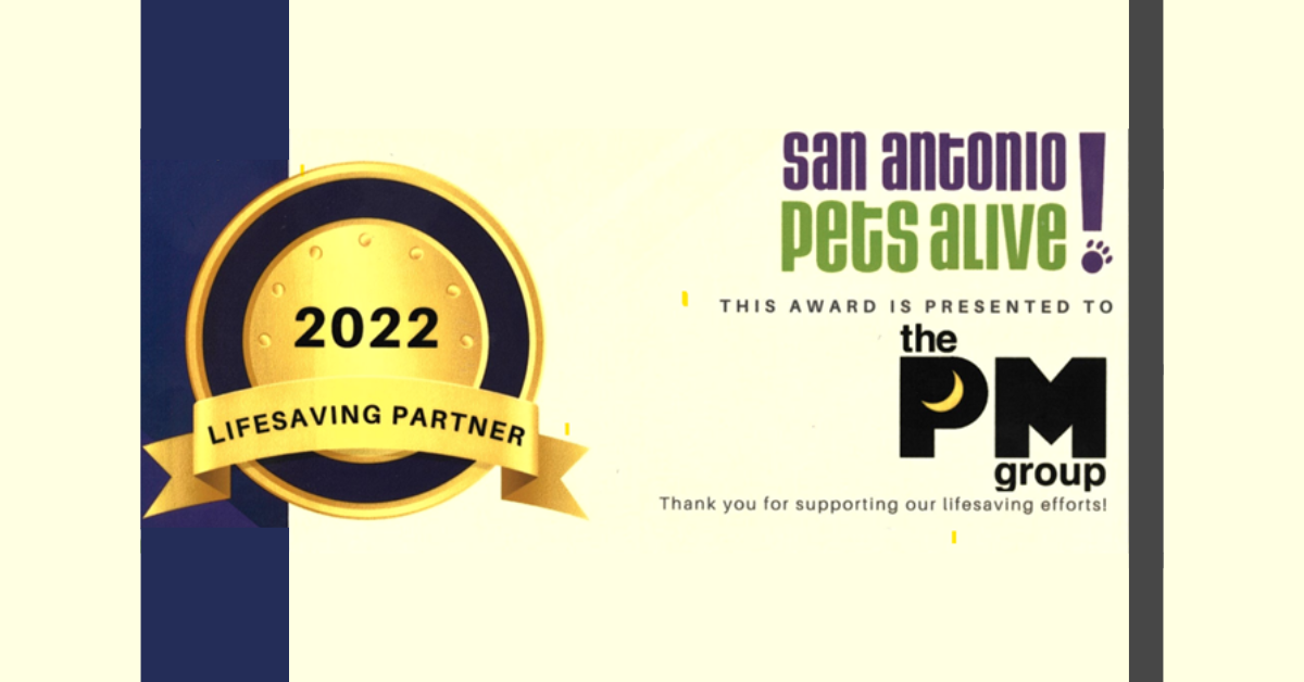 San Antonio Pets Alive 2022 Lifesaving Partner