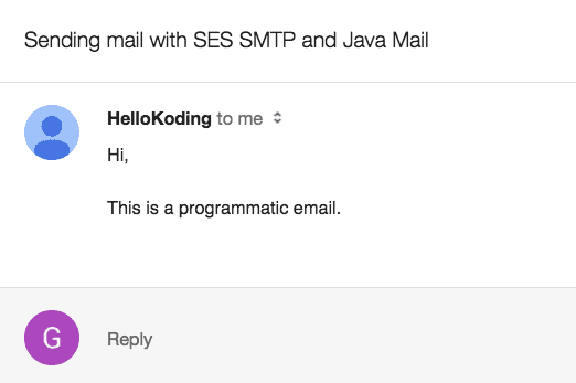 Sending Email Example with Java Mail API and Amazon SES SMTP Server Sending Email Example with Java Mail API and Amazon SES SMTP Server