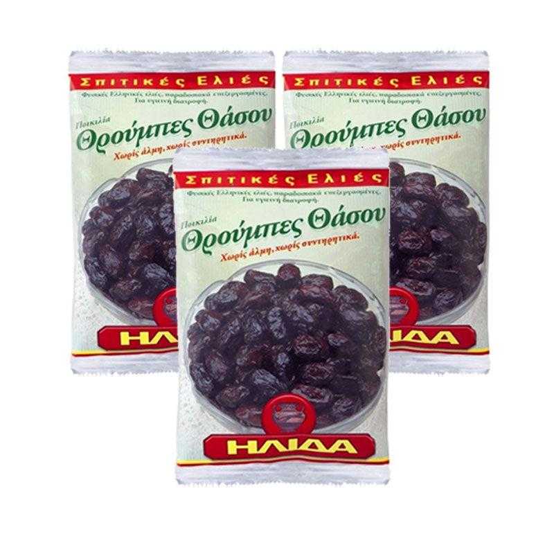 Greek-Grocery-Greek-Products-throuba-olives-from-thasos-3x200g-ilida