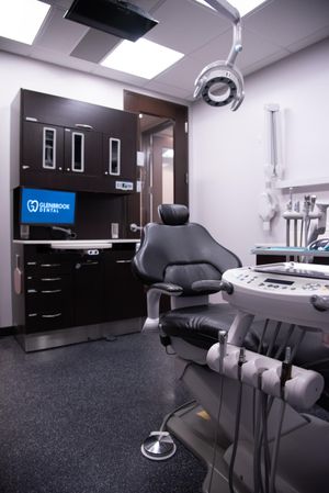 A dental procedure area at Glenbrook Dental showing the chair and a clean operating area