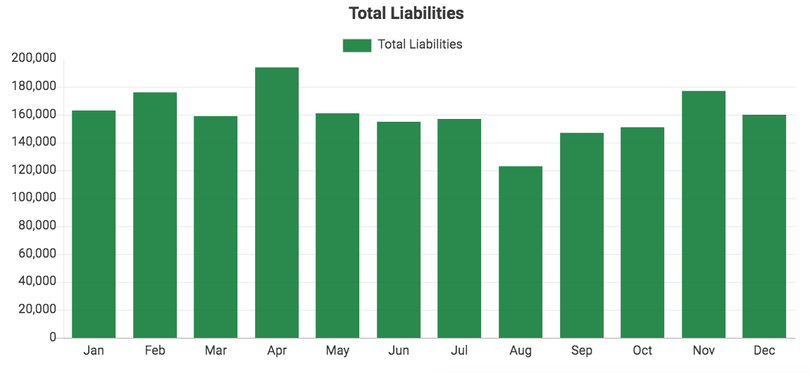 Custom QuickBooks chart showing Total Liabilities
