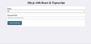Demo of accessible dialog window using Ally.js within React and TypeScript