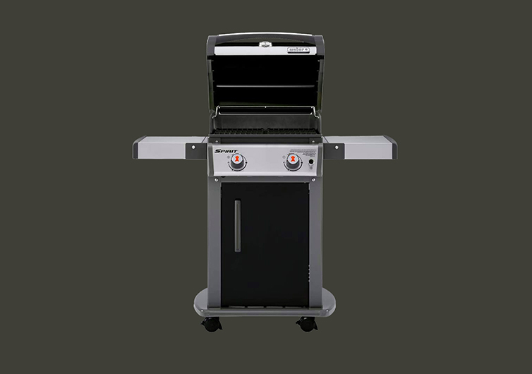 Weber Spirit E-210 Propane Gas Grill (With Two Burners) Open