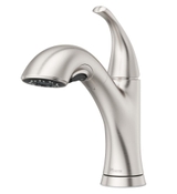 image Pfister Wray Single-Handle Pull-Out Sprayer Kitchen Faucet in Spot Defense Stainless Steel