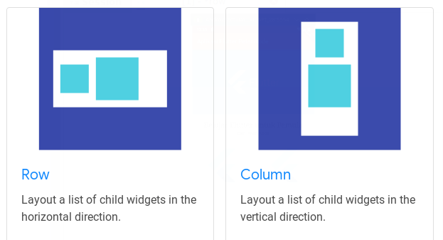 Perbedaan widget Column dan Row