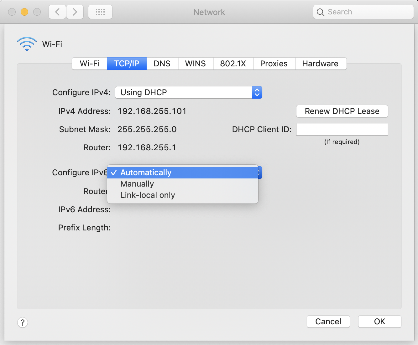 Configure IPv6
