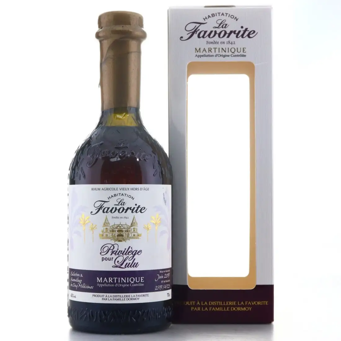 Image of the front of the bottle of the rum Cuvée Privilège Pour Lulu