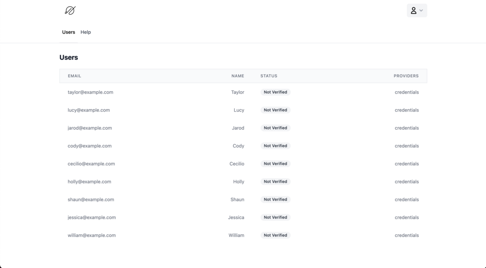 Screenshot of a page created with 