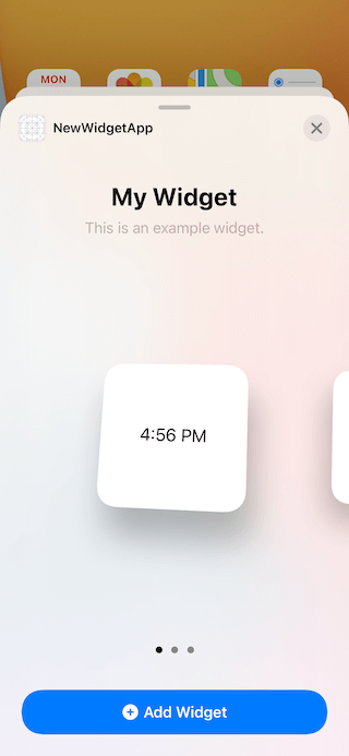 Adding New iOS Widget