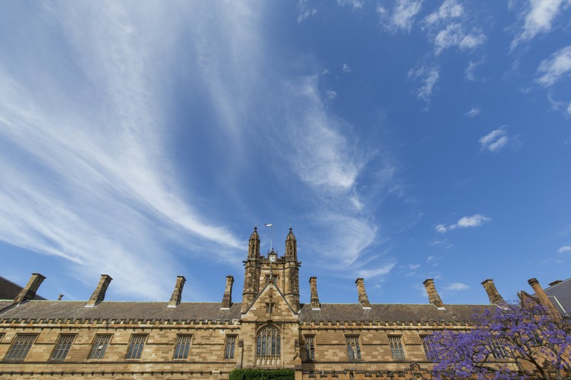 University of Sydney building on a sunny blue sky day