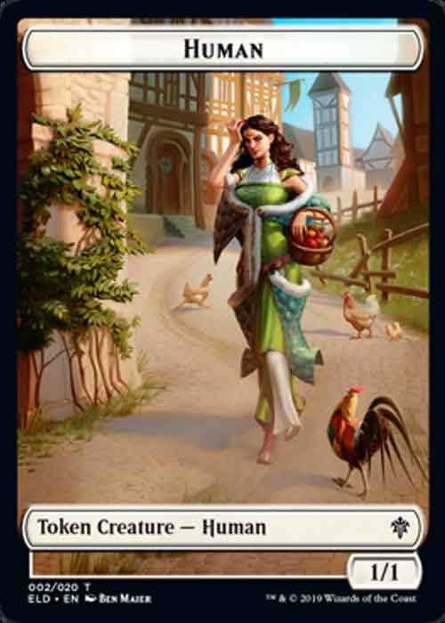 1/1 White Human Creature Token MTG.onl Tokens