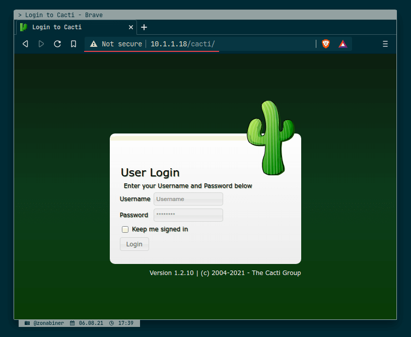 How to Login Cacti Monitoring Tools