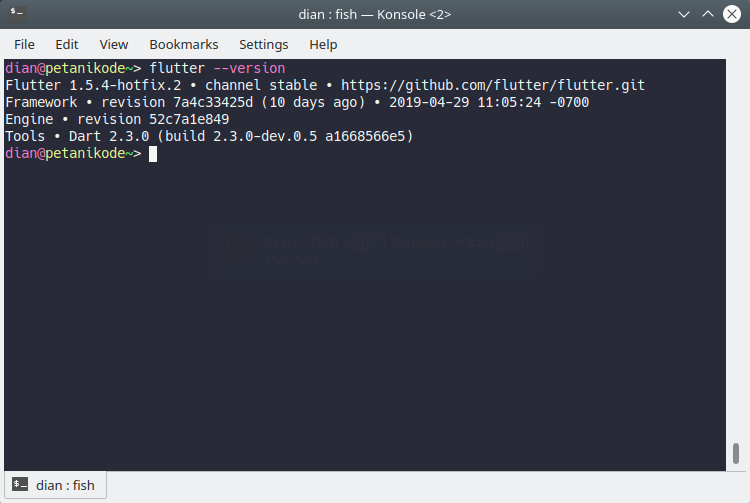 Versi Flutter