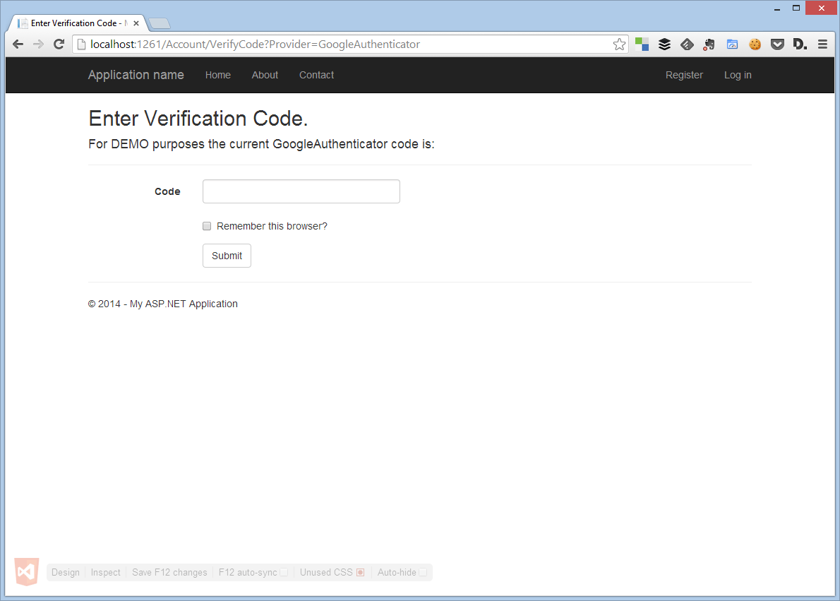Verifying application. Аутентификация в asp.net. Resend verification email. 2 Factor authentication. Enter verification code.