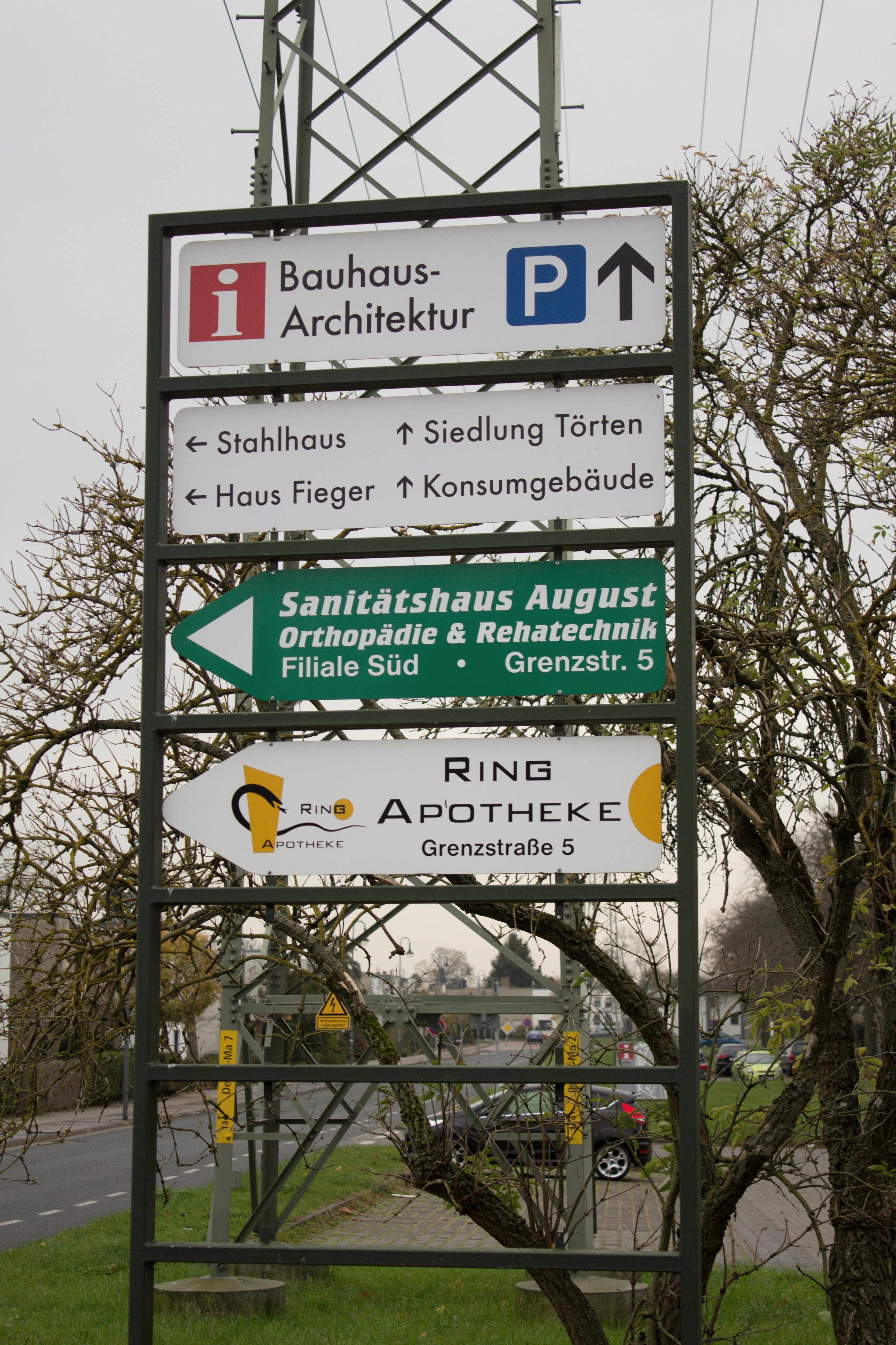 Dessau tourist signage