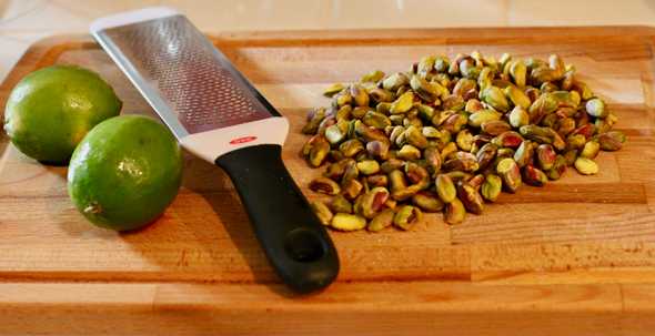 lime and pistachios