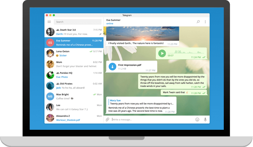 Screenshot for Telegram Desktop App
