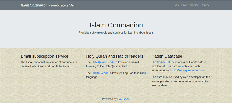 Islam Companion Website