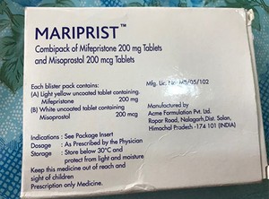 Mariprist back a combi pack of medicaments for abortion in Sierra Leone